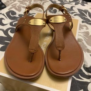Women’s Michael kors sandals size 6 brown and gold